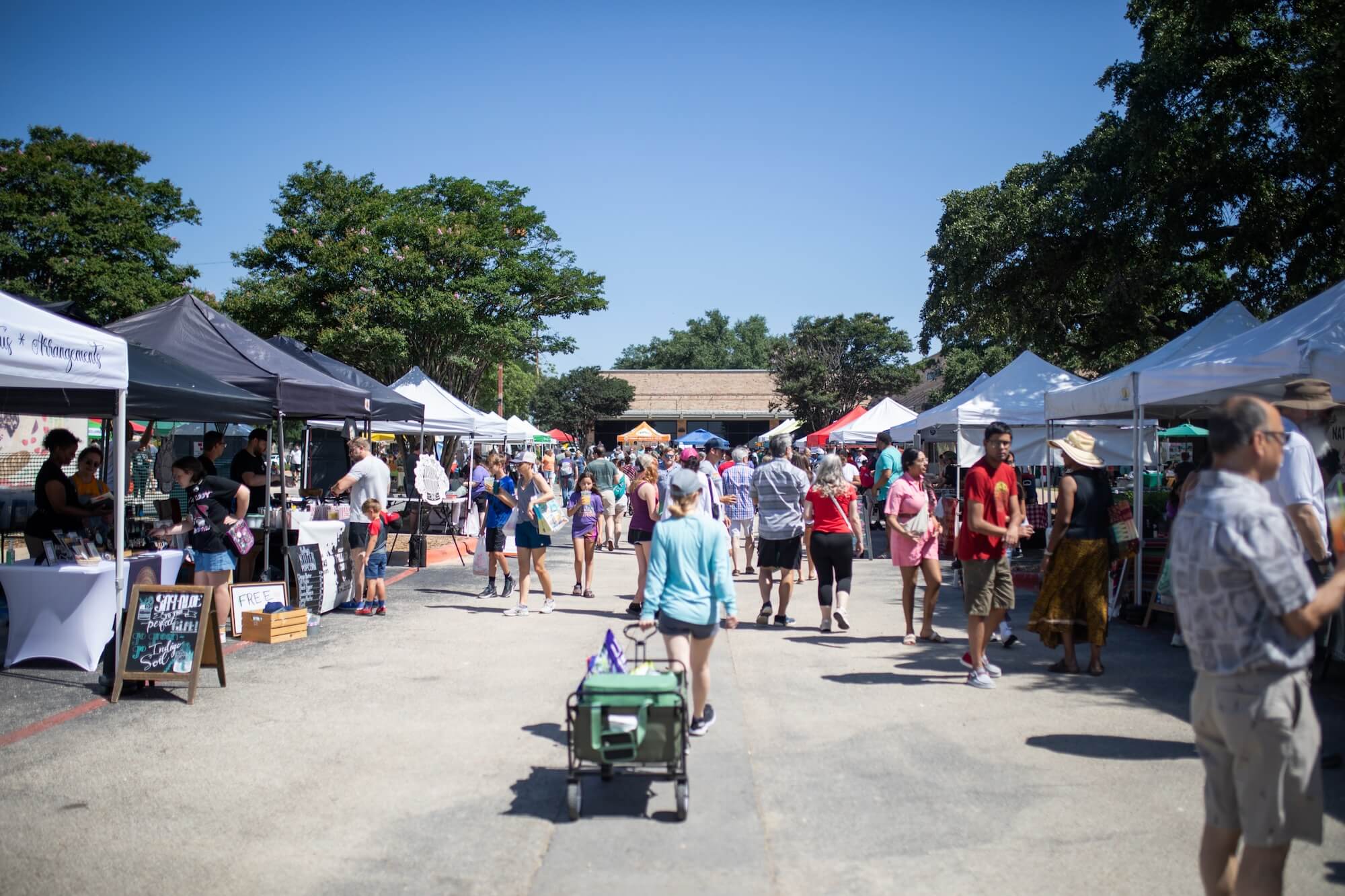 Texas Farmers Market stalls