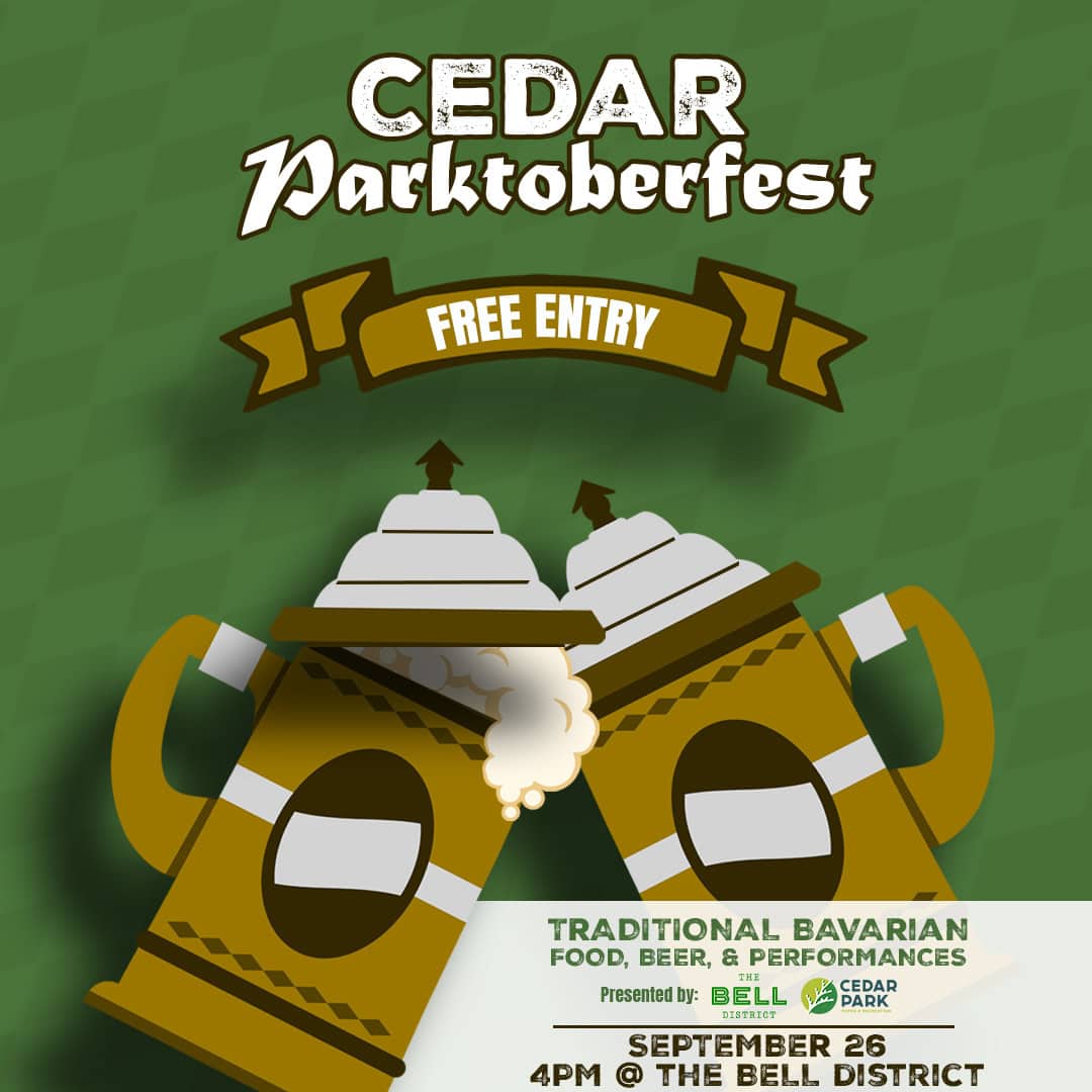Traditional Bavarian beer taps at Cedar Parktoberfest event.